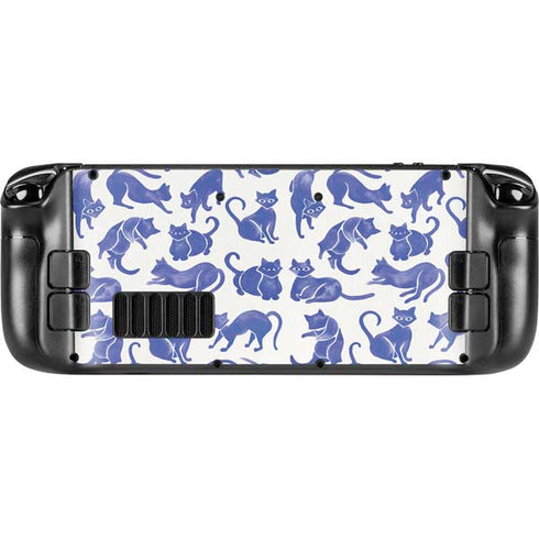 Cat Coq Blue Cats Steam Deck Handheld Gaming Computer Skin