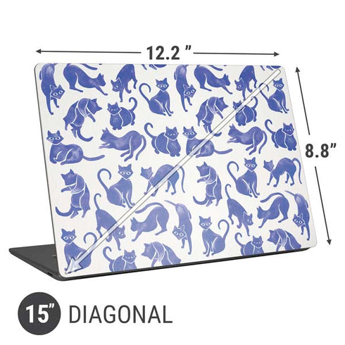 Cat Coq Blue Cats Universal Laptop 15in (12.2 x 8.8in) Skin