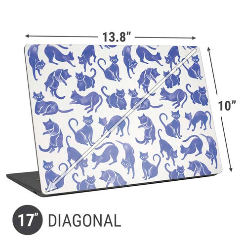 Cat Coq Blue Cats Universal Laptop 17in (13.8 x 10in) Skin