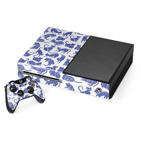 Cat Coq Blue Cats Xbox One Console and Controller Bundle Skin