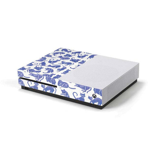 Cat Coq Blue Cats Xbox One S Console Skin
