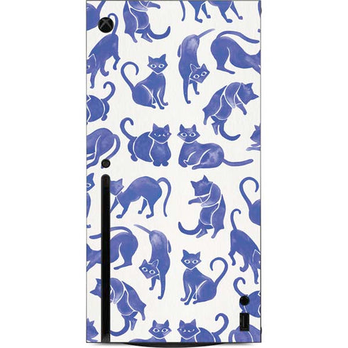 Cat Coq Blue Cats Xbox Series X Console Skin