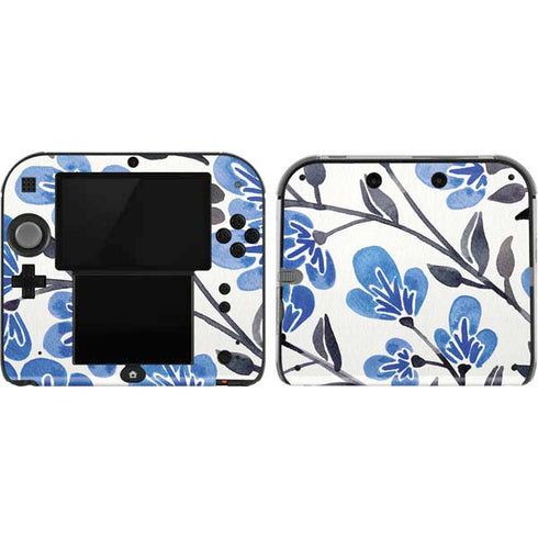 Cat Coq Blue Cherry Blossoms Nintendo 2DS Skin