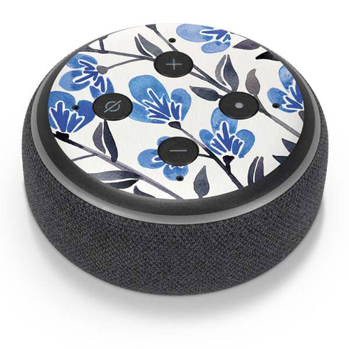 Cat Coq Blue Cherry Blossoms Amazon Echo Dot Skin