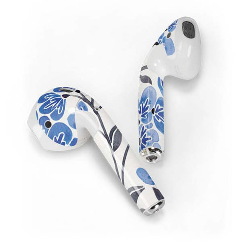 Cat Coq Blue Cherry Blossoms Apple AirPods Skin