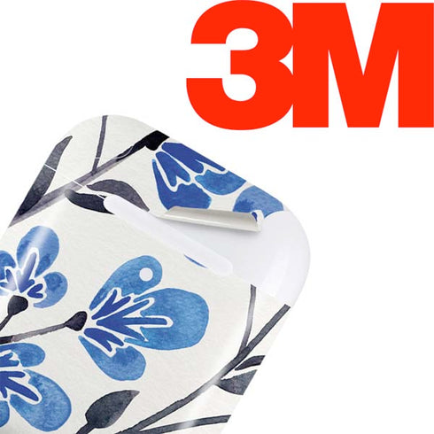 Cat Coq Blue Cherry Blossoms Apple AirPods Skin