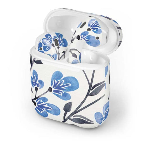 Cat Coq Blue Cherry Blossoms Apple AirPods Skin