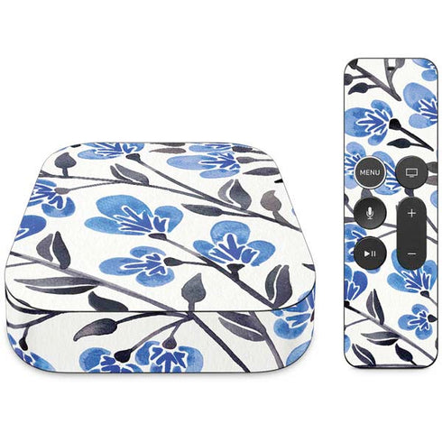 Cat Coq Blue Cherry Blossoms Apple TV Skin