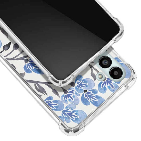 Cat Coq Blue Cherry Blossoms Galaxy A13 5G Clear Case