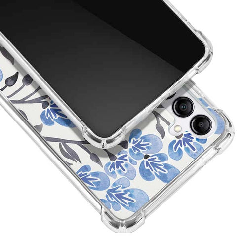 Cat Coq Blue Cherry Blossoms Galaxy A14 5G Clear Case