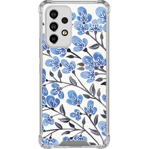 Cat Coq Blue Cherry Blossoms Galaxy A33 5G Clear Case