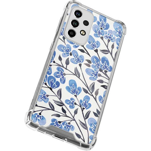 Cat Coq Blue Cherry Blossoms Galaxy A53 5G Clear Case
