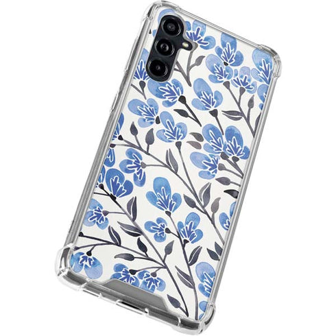 Blue Cherry Blossoms by Cat Coq Galaxy A54 5G Clear Case