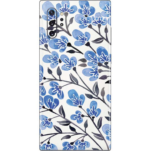 Cat Coq Blue Cherry Blossoms Galaxy Note 10 Plus Skin