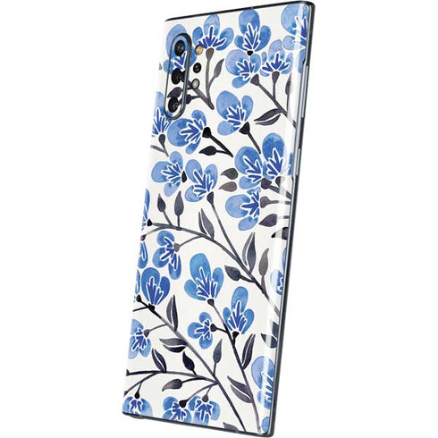 Cat Coq Blue Cherry Blossoms Galaxy Note 10 Plus Skin