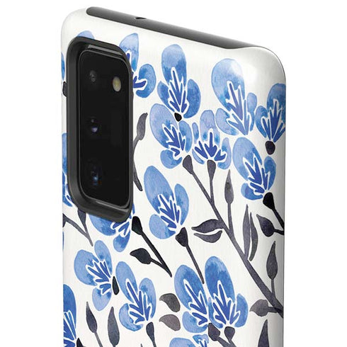 Cat Coq Blue Cherry Blossoms Galaxy Note20 5G Pro Case
