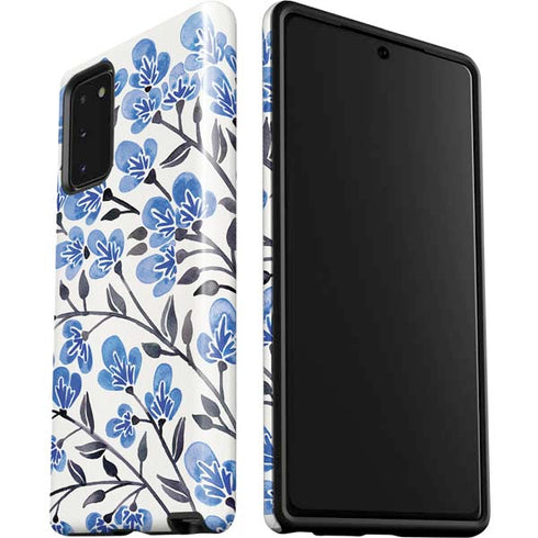 Cat Coq Blue Cherry Blossoms Galaxy Note20 5G Pro Case
