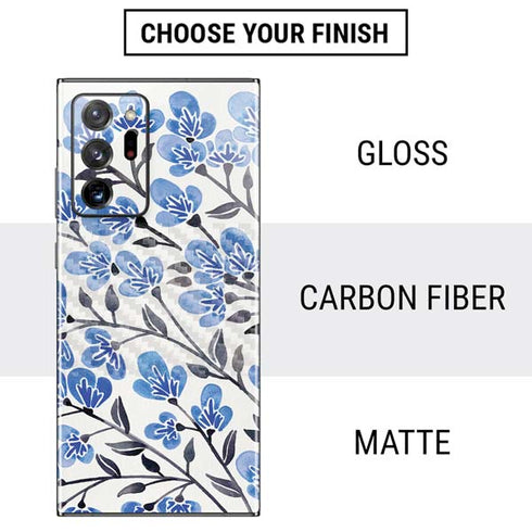 Cat Coq Blue Cherry Blossoms Galaxy Note20 Ultra 5G Skin