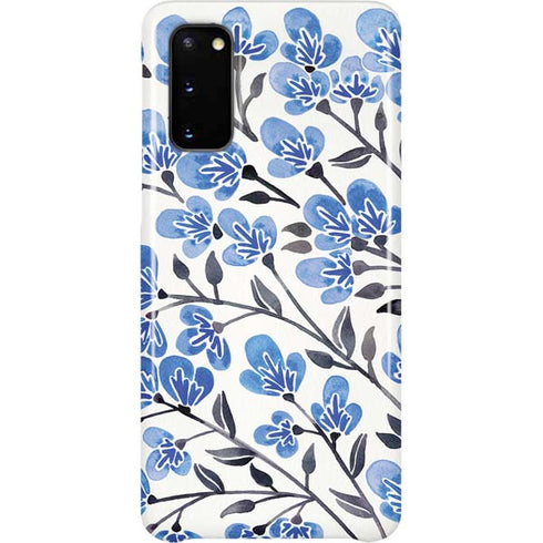 Cat Coq Blue Cherry Blossoms Galaxy S20 Lite Case
