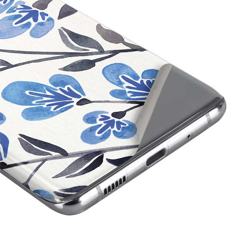 Cat Coq Blue Cherry Blossoms Galaxy S20 Ultra 5G Skin