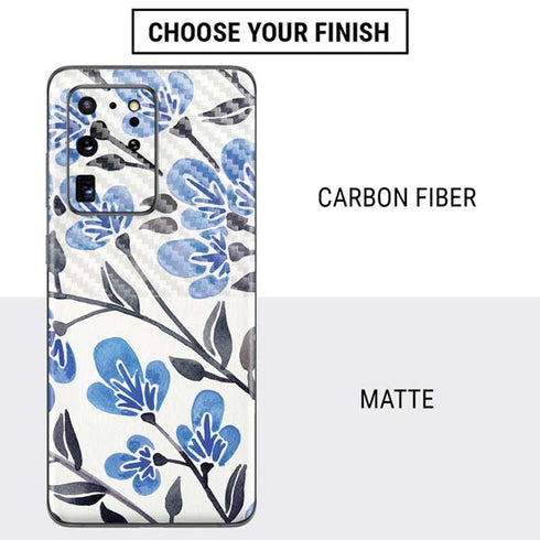Cat Coq Blue Cherry Blossoms Galaxy S20 Ultra 5G Skin