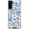 Cat Coq Blue Cherry Blossoms Galaxy S21 FE Clear Case