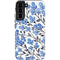 Cat Coq Blue Cherry Blossoms Galaxy S22 Plus Pro Case