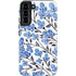 Cat Coq Blue Cherry Blossoms Galaxy S22 Plus Pro Case