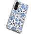 Cat Coq Blue Cherry Blossoms Galaxy S23 Clear Case