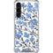 Cat Coq Blue Cherry Blossoms Galaxy S23 Plus Clear Case