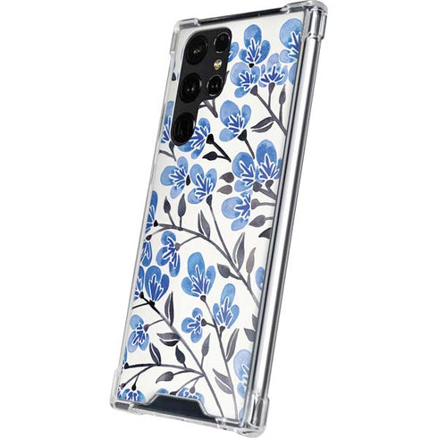 Blue Cherry Blossoms by Cat Coq Galaxy S24 Ultra Clear Case