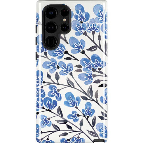 Blue Cherry Blossoms by Cat Coq Galaxy S24 Ultra Impact Case