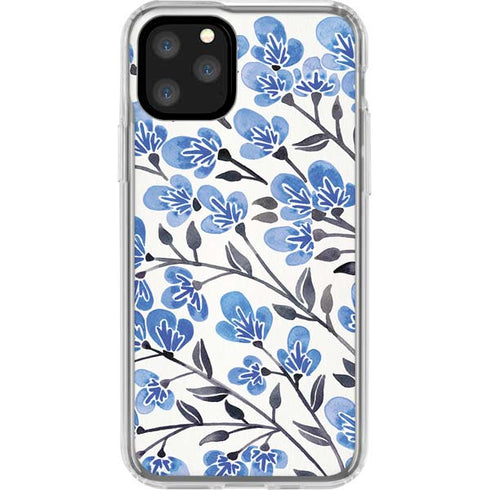 Blue Cherry Blossoms by Cat Coq iPhone 11 Pro Clear Case