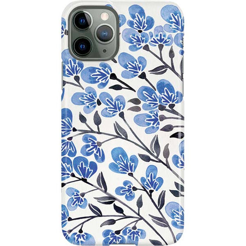 Cat Coq Blue Cherry Blossoms iPhone 11 Pro Lite Case