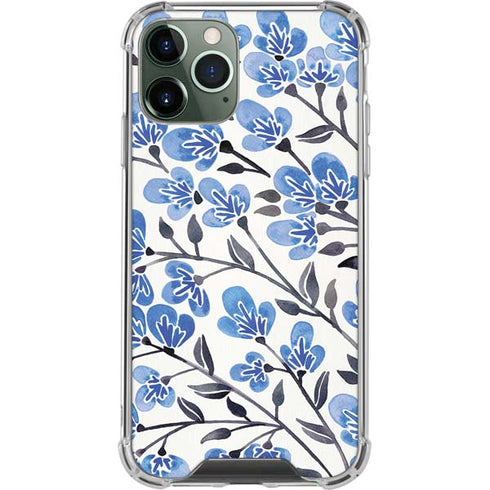 Blue Cherry Blossoms by Cat Coq iPhone 11 Pro Max Clear Case