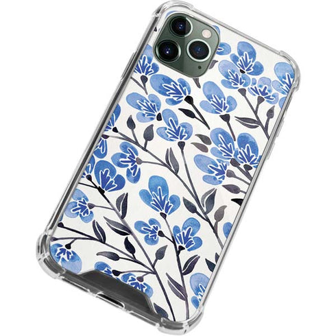 Blue Cherry Blossoms by Cat Coq iPhone 11 Pro Max Clear Case