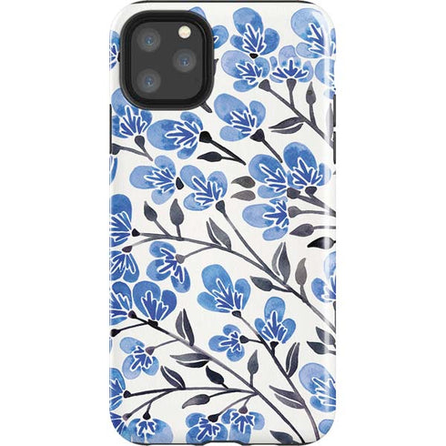 Cat Coq Blue Cherry Blossoms iPhone 11 Pro Max Impact Case