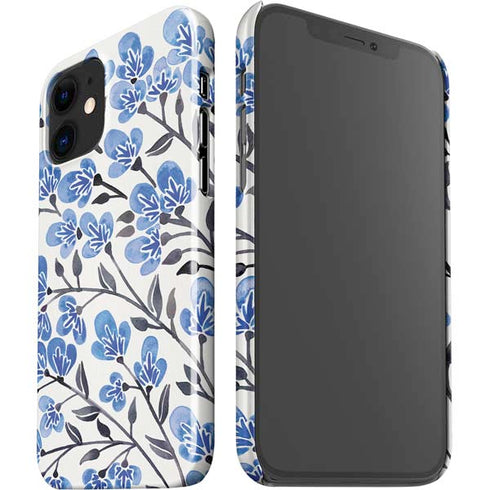 Cat Coq Blue Cherry Blossoms iPhone 12 Mini Lite Case