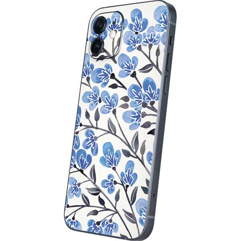 Cat Coq Blue Cherry Blossoms iPhone 12 Mini Skin