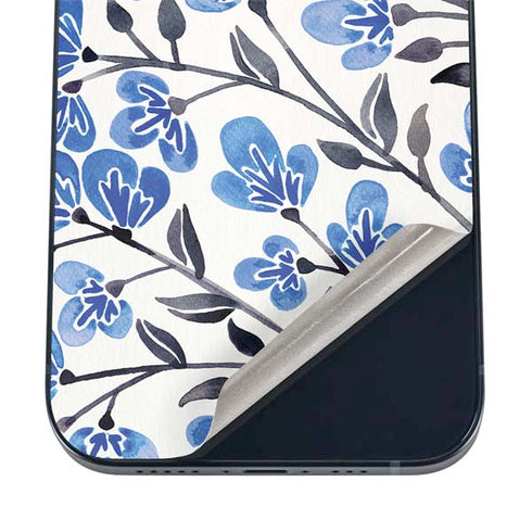 Cat Coq Blue Cherry Blossoms iPhone 12 Mini Skin