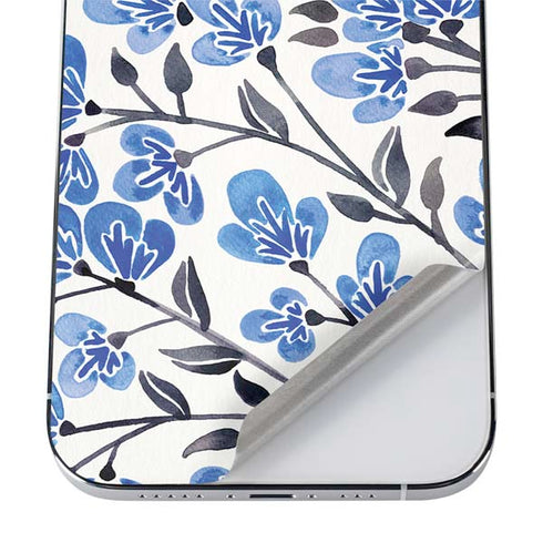 Cat Coq Blue Cherry Blossoms iPhone 12 Pro Max Skin