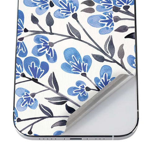 Cat Coq Blue Cherry Blossoms iPhone 12 Pro Skin