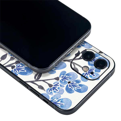 Cat Coq Blue Cherry Blossoms iPhone 12 Skin