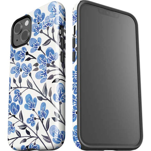 Cat Coq Blue Cherry Blossoms iPhone 13 Impact Case