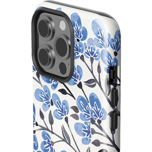 Cat Coq Blue Cherry Blossoms iPhone 13 Pro Impact Case