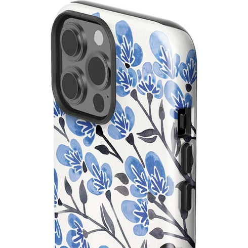 Cat Coq Blue Cherry Blossoms iPhone 13 Pro Max Impact Case