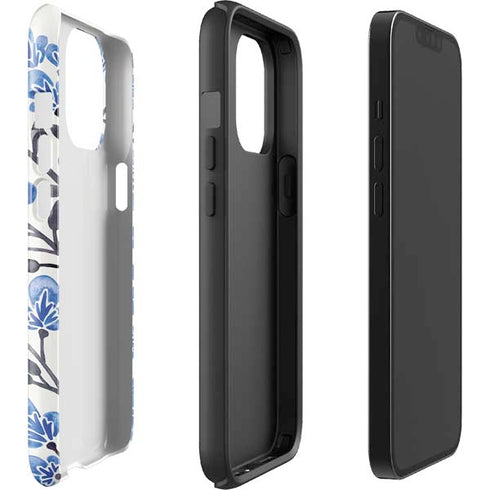 Cat Coq Blue Cherry Blossoms iPhone 13 Pro Max Impact Case