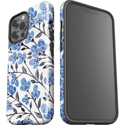 Cat Coq Blue Cherry Blossoms iPhone 13 Pro Max Impact Case