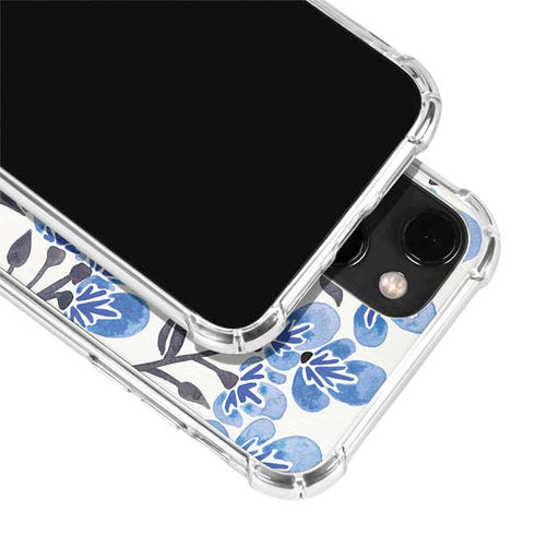 Cat Coq Blue Cherry Blossoms iPhone 14 Clear Case