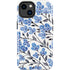 Cat Coq Blue Cherry Blossoms iPhone 14 Plus Impact Case